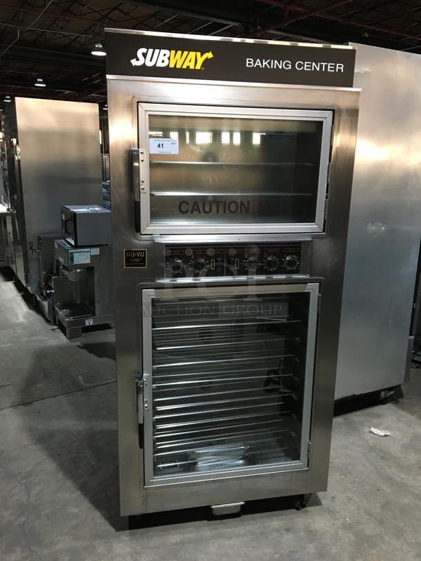 GREAT! Nuvu Double Deck Convection Oven/Proofer Combo! With View Through Doors! All Stainless Steel! Model SUB123 Serial 00324019030400010001! 208V 3+N Phase! On Commercial Casters! - Image 1 of 12