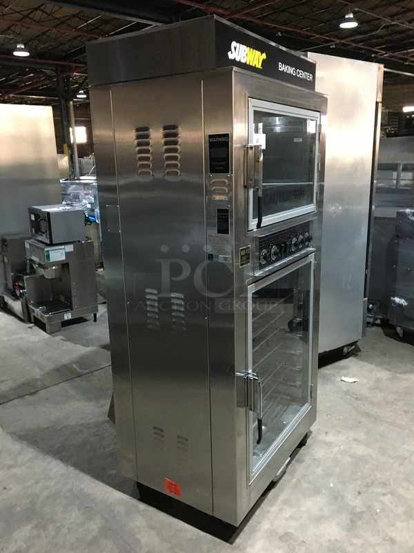 GREAT! Nuvu Double Deck Convection Oven/Proofer Combo! With View Through Doors! All Stainless Steel! Model SUB123 Serial 00324019030400010001! 208V 3+N Phase! On Commercial Casters! - Image 2 of 12