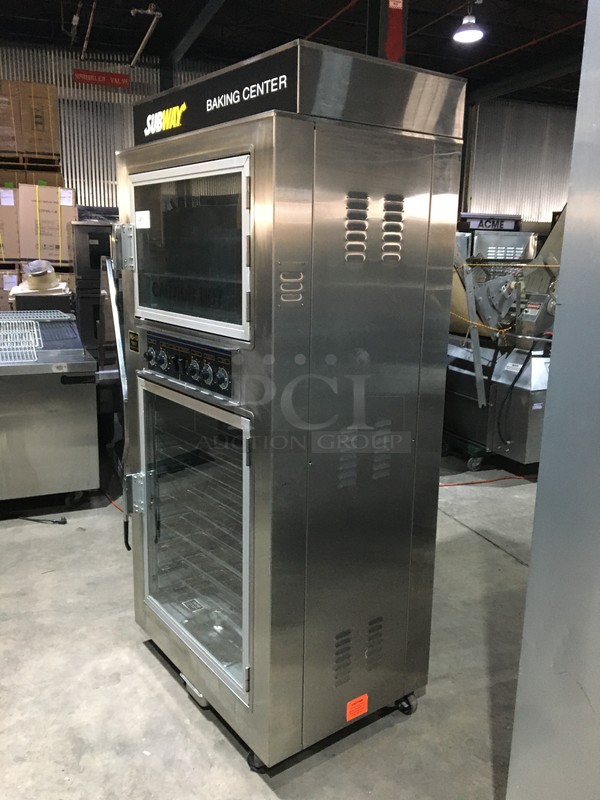 GREAT! Nuvu Double Deck Convection Oven/Proofer Combo! With View Through Doors! All Stainless Steel! Model SUB123 Serial 00324019030400010001! 208V 3+N Phase! On Commercial Casters! - Image 3 of 12