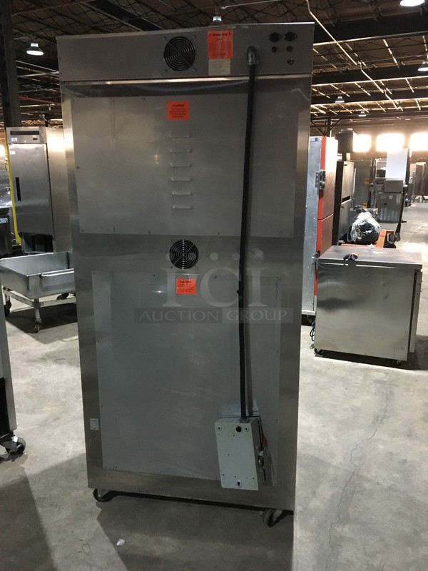 GREAT! Nuvu Double Deck Convection Oven/Proofer Combo! With View Through Doors! All Stainless Steel! Model SUB123 Serial 00324019030400010001! 208V 3+N Phase! On Commercial Casters! - Image 4 of 12