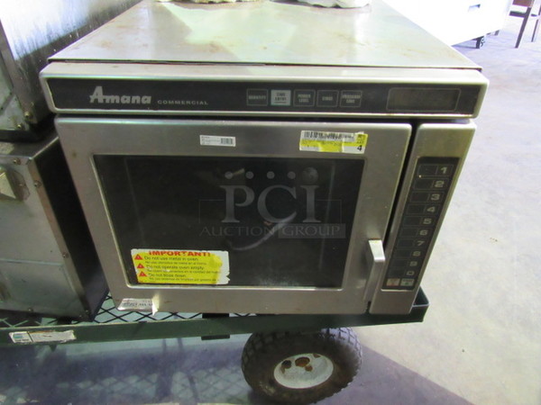 One Amana Microwave. 1700 Watt. Unable To Test. 19X23X18
