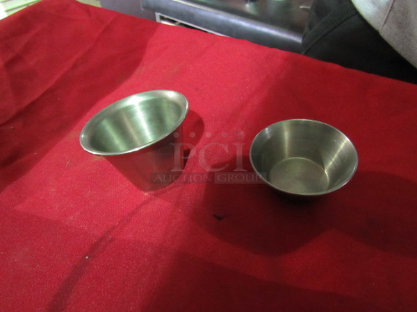 One MEGA Lot Of Assorted Stainless Steel Sauce/Condiment Cups.