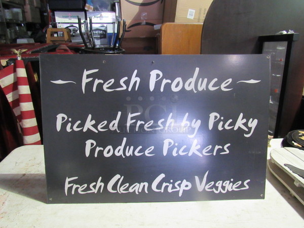 One 36X24 Fresh Produce Sign.