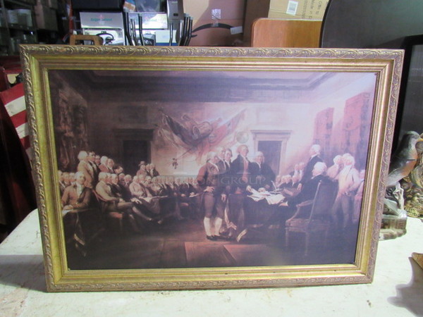 One Framed Picture Of The Signing Of The Constitution.