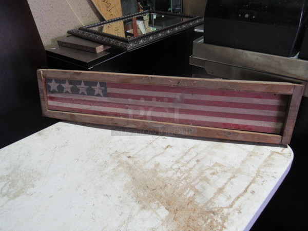 One 37X8 Wooden Flag.