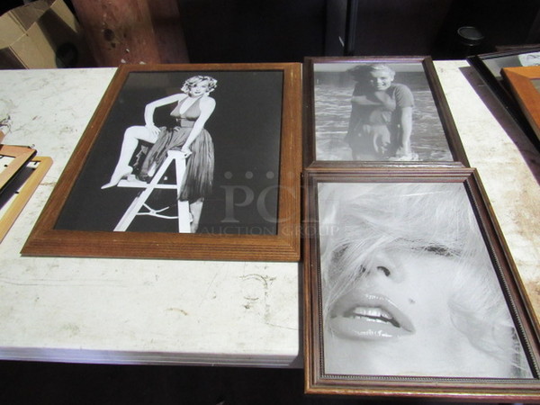 Assorted Marilyn Monroe Framed Pics. 3XBID.