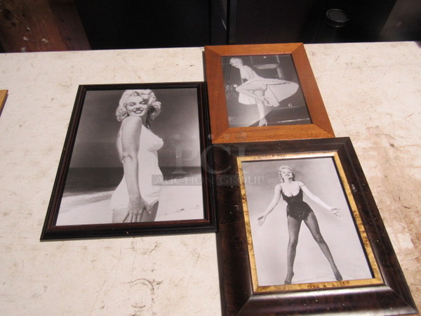 Assorted Marilyn Monroe Framed Pics. 3XBID.