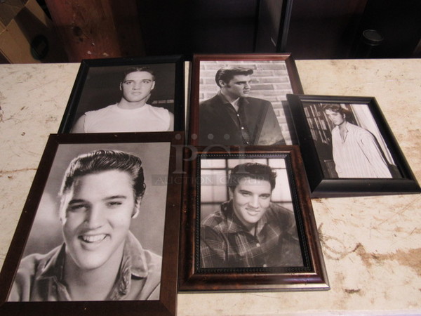Assorted Elvis Presley Framed Pics. 5XBID.