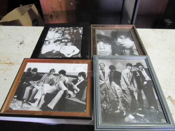 Assorted Rolling Stones Framed Pics. 4XBID.