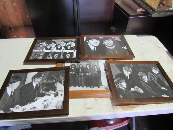 Assorted Beatles Framed Pics. 5XBID.