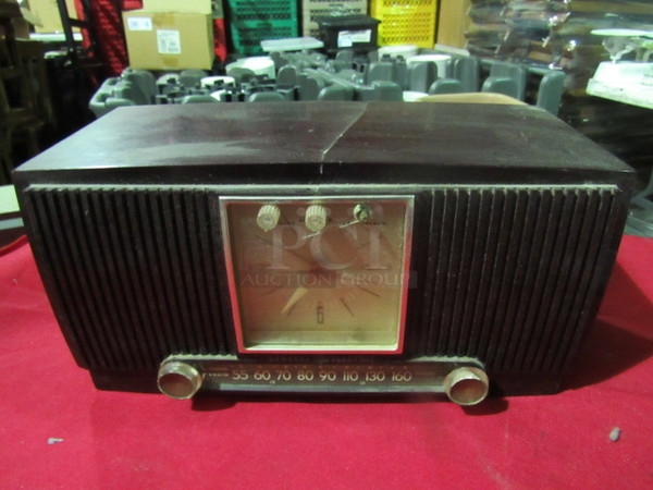 One GE Phono Radio/Alarm Clock. No Plugs, Missing 1 Knob. Model# 572. 30 Watt.