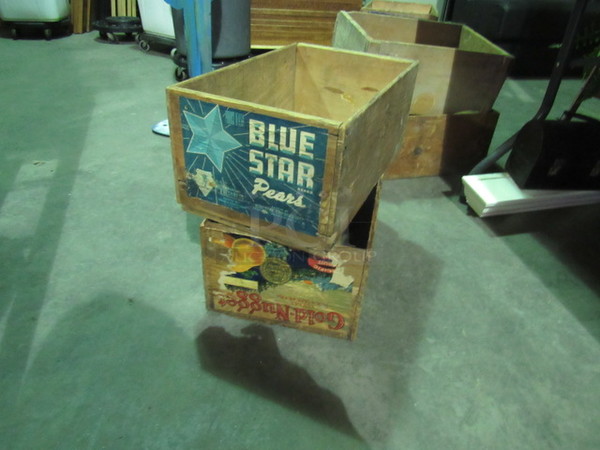 Assorted Wooden Crate. 2XBID.
