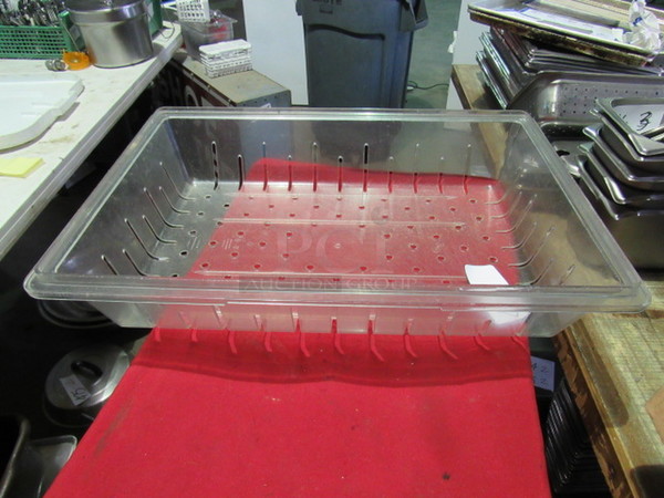 One 18X26X5.5 Cambro Perforated Food Storage Container.