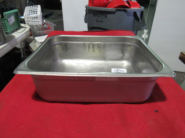 One 1/2 Size 4 Inch Deep Hotel Pan. 