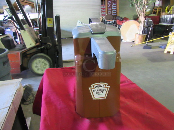 One Heinz BBQ Sauce Pump Station Condiment Dispenser.
