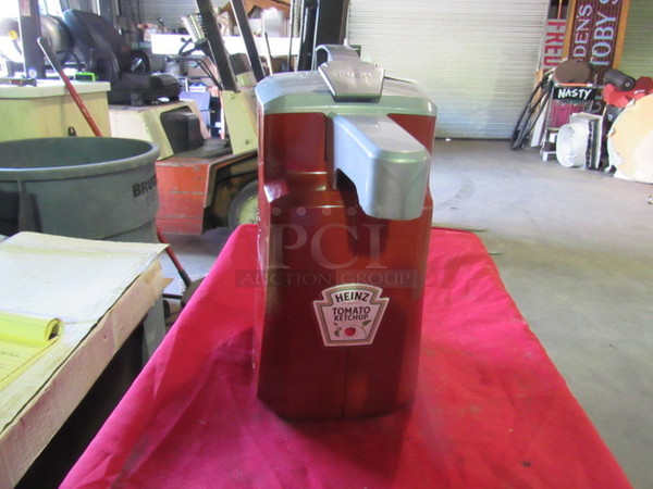 One Heinz Ketchup Pump Station Condiment Dispenser.