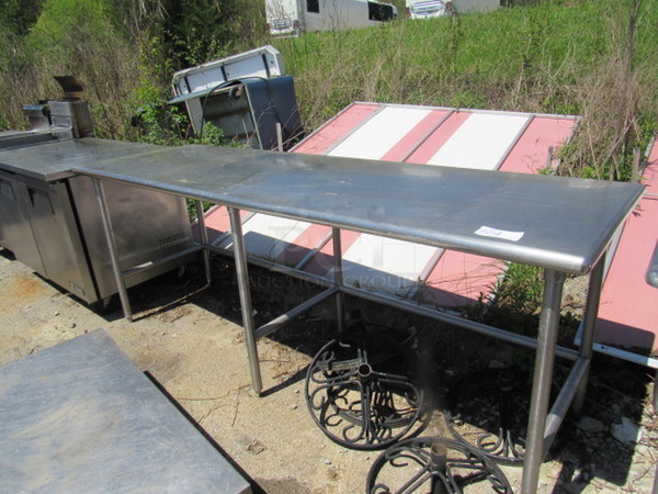 One Stainless Steel Table. 96X30X36