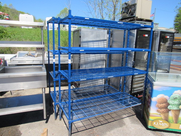 One Blue Amco Shelf With 4 Shelves. 60X24X72