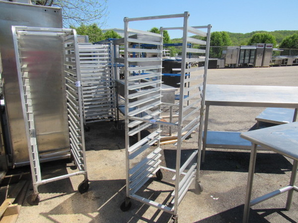 One Aluminum Speed Rack On Commercial Casters, 20.5X26X69
