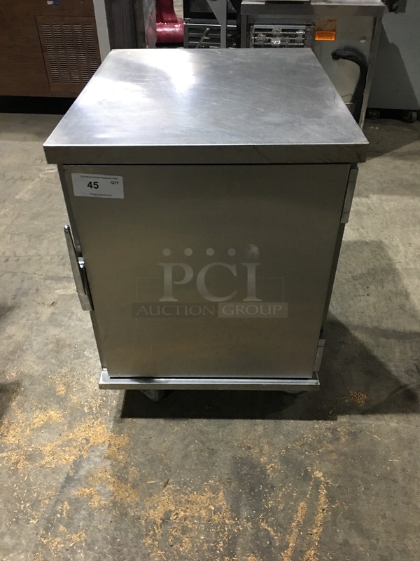 FWE Commercial Under The Counter Non Insulated Pan Transport Cabinet! All Stainless Steel! Model ETCUA5 Serial 06127333! On Commercial Casters!