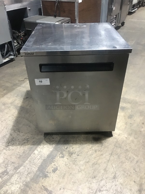 FAB! Delfield Commercial Single Door Lowboy! All Stainless Steel! Model 406STAR4 Serial 1305152002554! 115V 1Phase! On Commercial Casters!