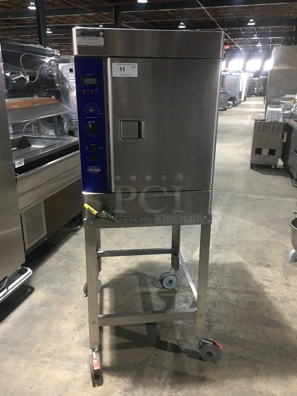 Fab! Stellar Steam Electric Powered Heavy Duty Steamer! All Stainless Steel! Model CAPELLA Serial 021206046! 208V 3 Phase! On Commercial Casters!