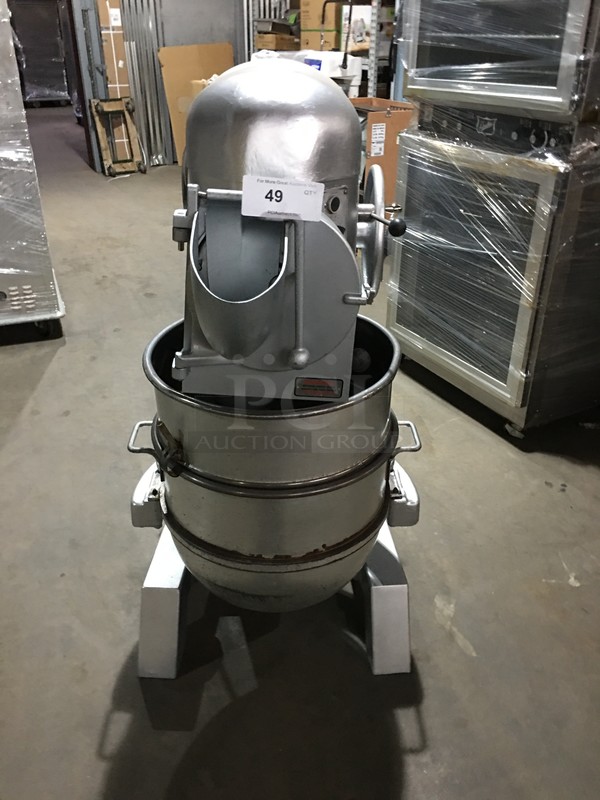 WOW! THE COMPLETE PACKAGE! Hobart Commercial 80 Quart Planetary Mixer! With Bowl & Hook Attachment! With Bowl Extension! With Hobart Cheese Grater & Grater Disk! Model L800 Serial 11106741! 208V 3Phase! Tested & Working! Please Call Or Text 646-245-6779 For Video!