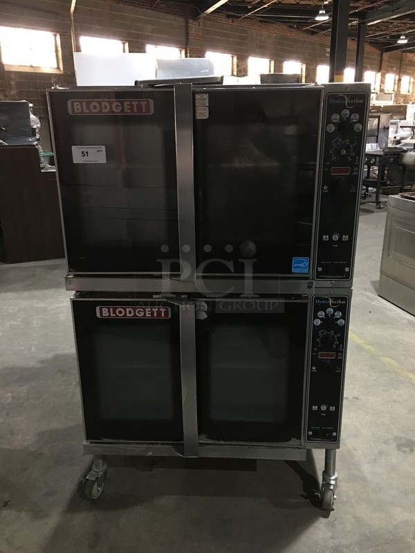 FAB! Blodgett Natural Gas Powered Hydrovection Combi Convection Oven! With Racks! With View Through Doors! Smart Touch Technology! All Stainless Steel! On Commercial Casters! 2 X Your Bid! Makes One Unit! 