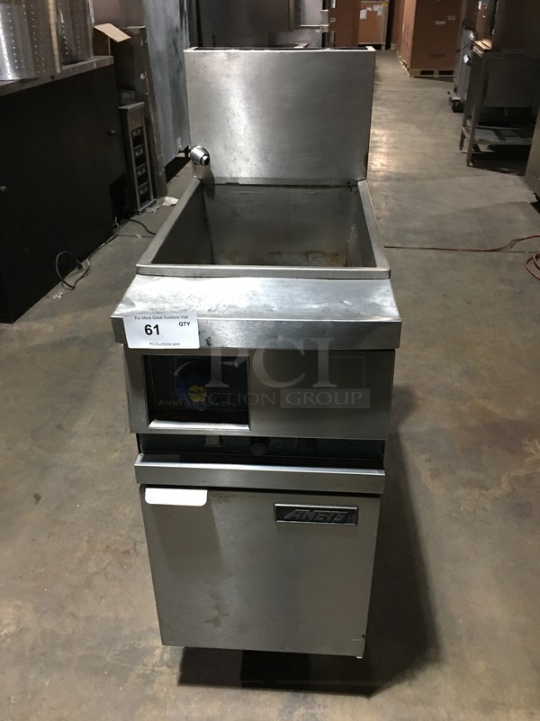 Anets Commercial Natural Gas Powered Pasta Cooker! With Backsplash! All Stainless Steel! Model GFC14 Serial 58819! 120V! On Commercial Casters!