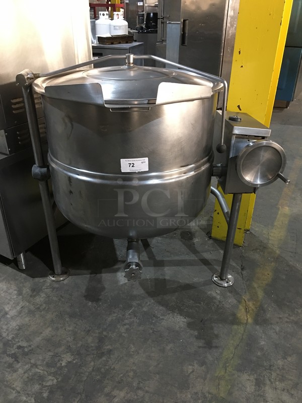 Cleveland Commercial Floor Style Tilted Soup Kettle! All Stainless Steel! On Legs!