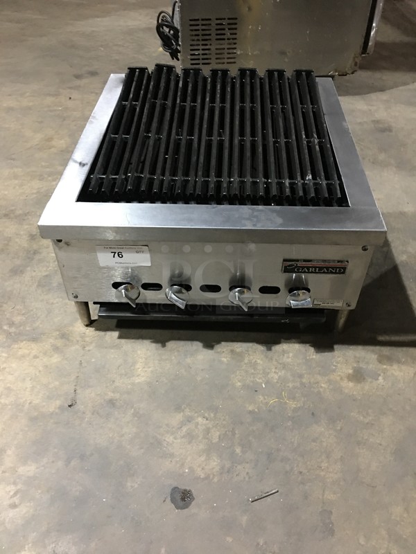 Sweet! Garland Natural Gas Powered Counter Top Char Grill! All Stainless Steel! On Legs! 