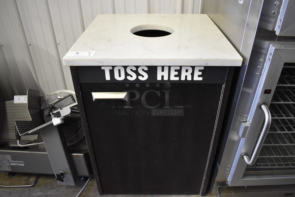 Trash Can Shell w/ Trash Deposit Hole and Door. 25x25x34