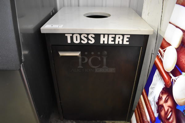 Trash Can Shell w/ Trash Deposit Hole, Trash Bin and Door. 25x25x34
