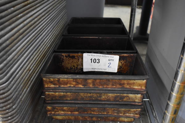 2 Metal 4 Compartment Baking Pans. 22x10x3. 2 Times Your Bid!