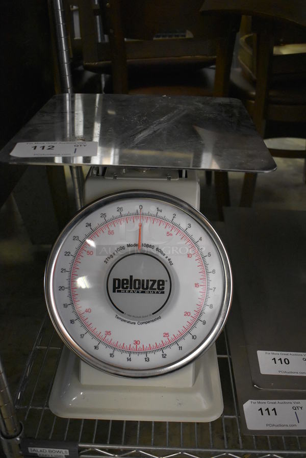 Pelouze Model 10B60 Metal Commercial Countertop Food Portioning Scale. 13x16x14