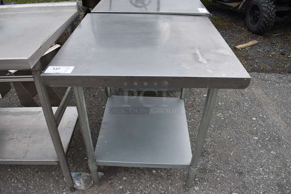 Stainless Steel Commercial Table w/ Undershelf. 30x30x34