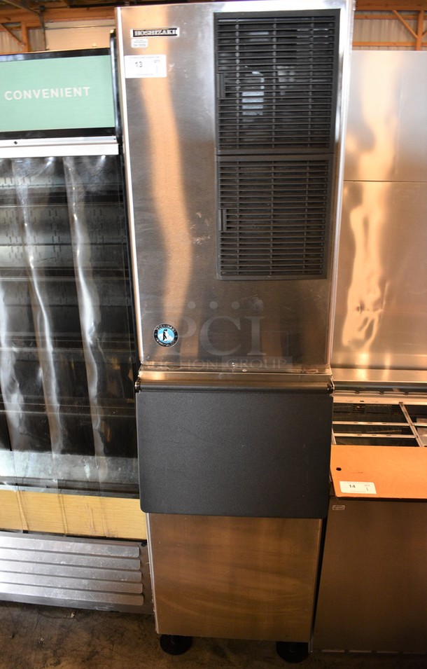 GORGEOUS! 2014 Hoshizaki Model KM-650MAH Stainless Steel Commercial Ice Machine Head on Stainless Steel Commercial Ice Bin. 208-230 Volts, 1 Phase. 22.5x34x85. Unit Was Working When Removed