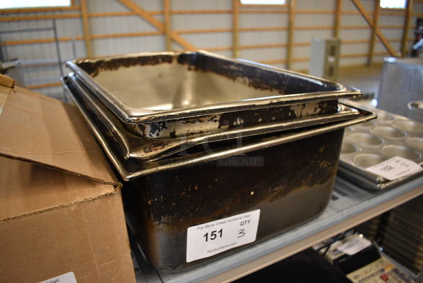 3 Stainless Steel Full Size Drop In Bins. 1/1x6. 3 Times Your Bid! - Image 2 of 4