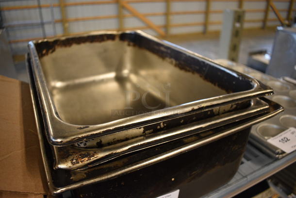 3 Stainless Steel Full Size Drop In Bins. 1/1x6. 3 Times Your Bid! - Image 3 of 4