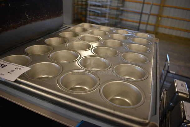 2 Metal 24 Cup Muffin Baking Pans. 14x20.5x1.5. 2 Times Your Bid! - Image 2 of 2