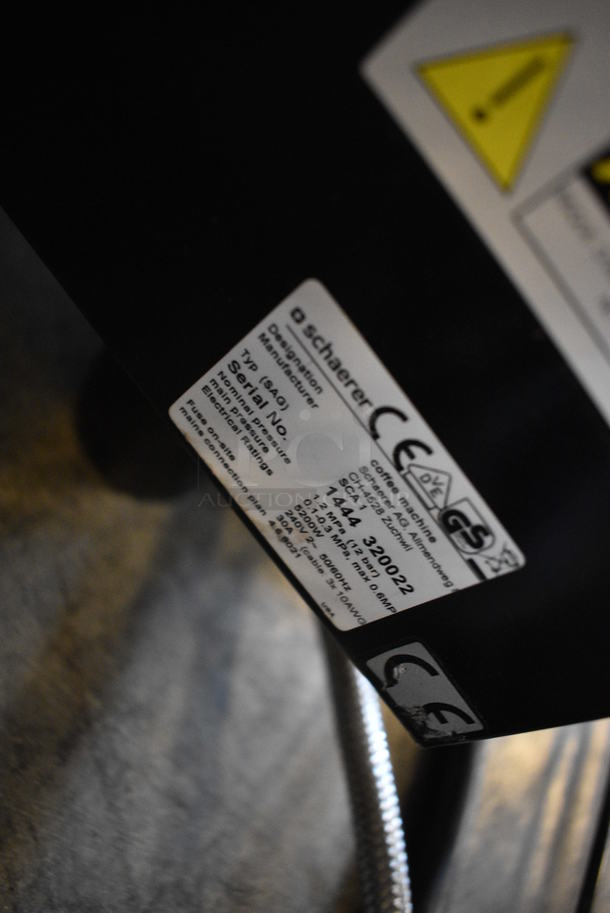FANTASTIC! Schaerer Model SCA1 Coffee Art Plus Automatic Coffee Machine w/ 2 Hopper Bean Grinders and Steam Wand. 240 Volts, 1 Phase. 17x21x28. Unit Was Working When Removed - Image 8 of 8