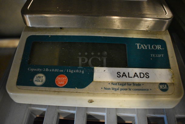 Taylor Model TE32FT Countertop Food Portioning Scale. 6x8x2 - Image 3 of 3