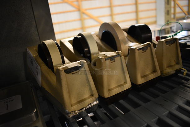 4 Poly Tan 3M Tape Dispensers. 3.5x9.5x4.5. 4 Times Your Bid! - Image 2 of 4
