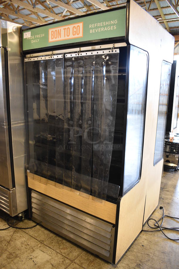 GREAT! Structural Oasis Model B42EW Stainless Steel Commercial Open Grab N Go Merchandiser w/ Metal Shelves and Poly Cooler Strips on Commercial Casters. 120 Volts, 1 Phase. 46x25x83. Unit Was Working When Removed - Image 1 of 5
