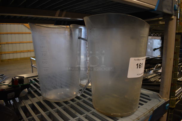 3 Poly Clear Pitchers. 9.5x7x10.5. 3 Times Your Bid! - Image 2 of 3
