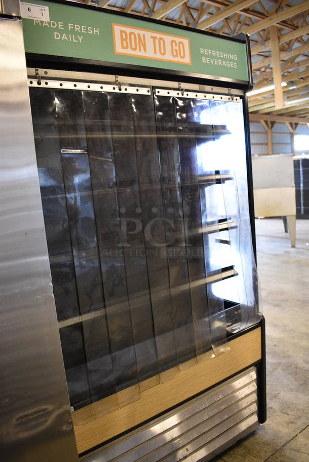 GREAT! Structural Oasis Model B42EW Stainless Steel Commercial Open Grab N Go Merchandiser w/ Metal Shelves and Poly Cooler Strips on Commercial Casters. 120 Volts, 1 Phase. 46x25x83. Unit Was Working When Removed - Image 5 of 5