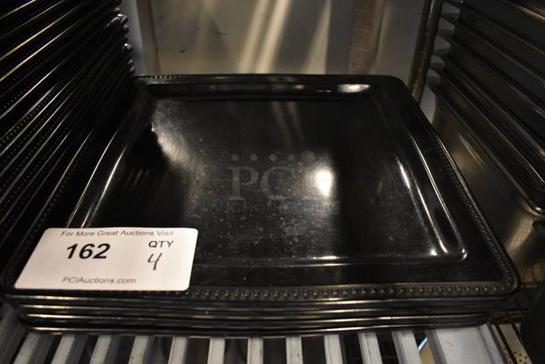 4 Black Poly Trays. 12.5x12.5x1. 4 Times Your Bid! - Image 1 of 3