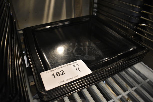4 Black Poly Trays. 12.5x12.5x1. 4 Times Your Bid! - Image 2 of 3