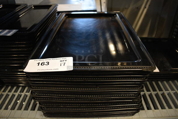 17 Black Poly Trays. 18x12x1. 17 Times Your Bid! - Image 1 of 4