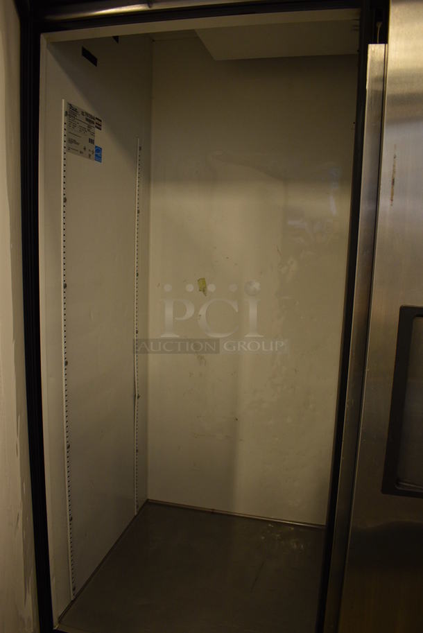 SWEET! 2014 True Model T-49 ENERGY STAR Stainless Steel Commercial 2 Door Reach In Cooler w/ Poly Coated Racks on Commercial Casters. 115 Volts, 1 Phase. 54x30x83. Tested and Working! - Image 5 of 6